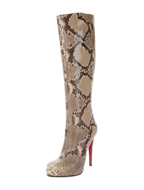 snakeskin boots knee high